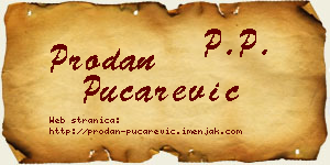Prodan Pucarević vizit kartica